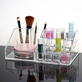 StorageMart 16 Grid Acrylic Lipstick Holder Stand Organizer Cosmetic Organizer, 8.5 X 6.5 X 3.2 Inch, Transparent - StorageMart